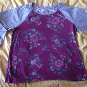 Floral Girls Long Sleeve Shirt